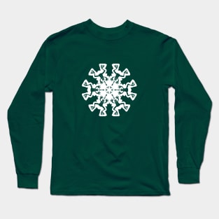 Frogs and Flies Snowflake Long Sleeve T-Shirt